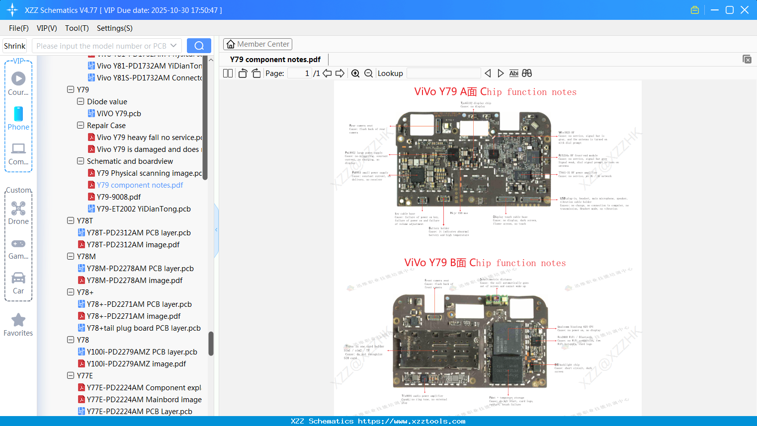 VIVO Y79 Component Notes